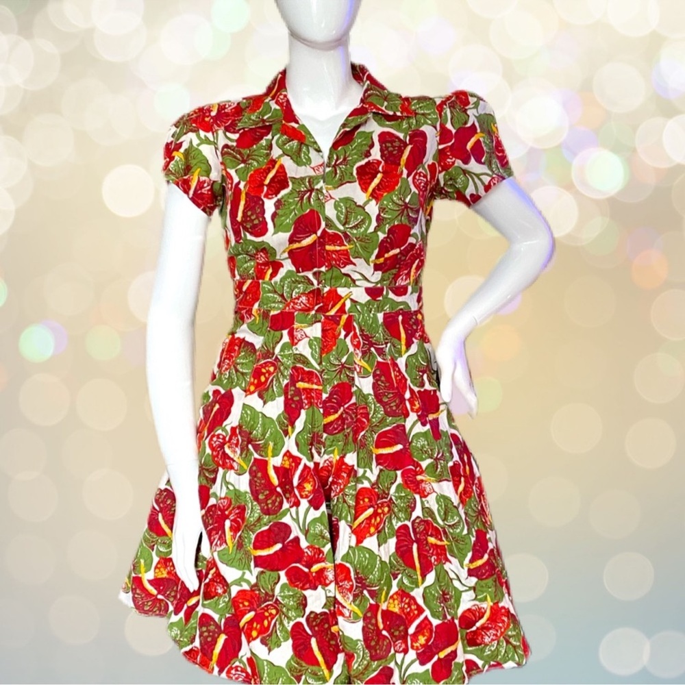Smitten Anthurium Derby Dress 4X
